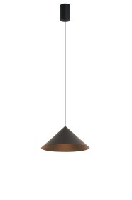 M9454  Cono 24cm Single Pendant, 10W LED, 3000K, Triac Dimmable, Black